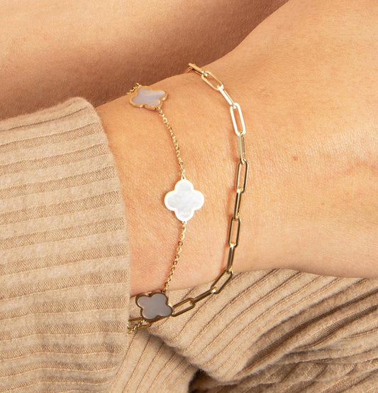 Clover Bracelet 14k