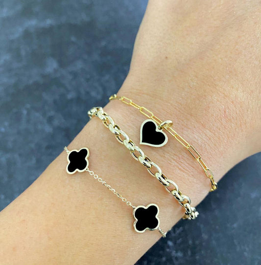 Clover Bracelet 14k