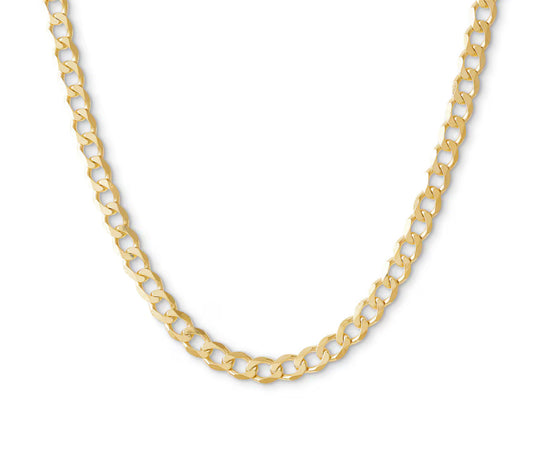 10k solid gold chain, brilliant cut
